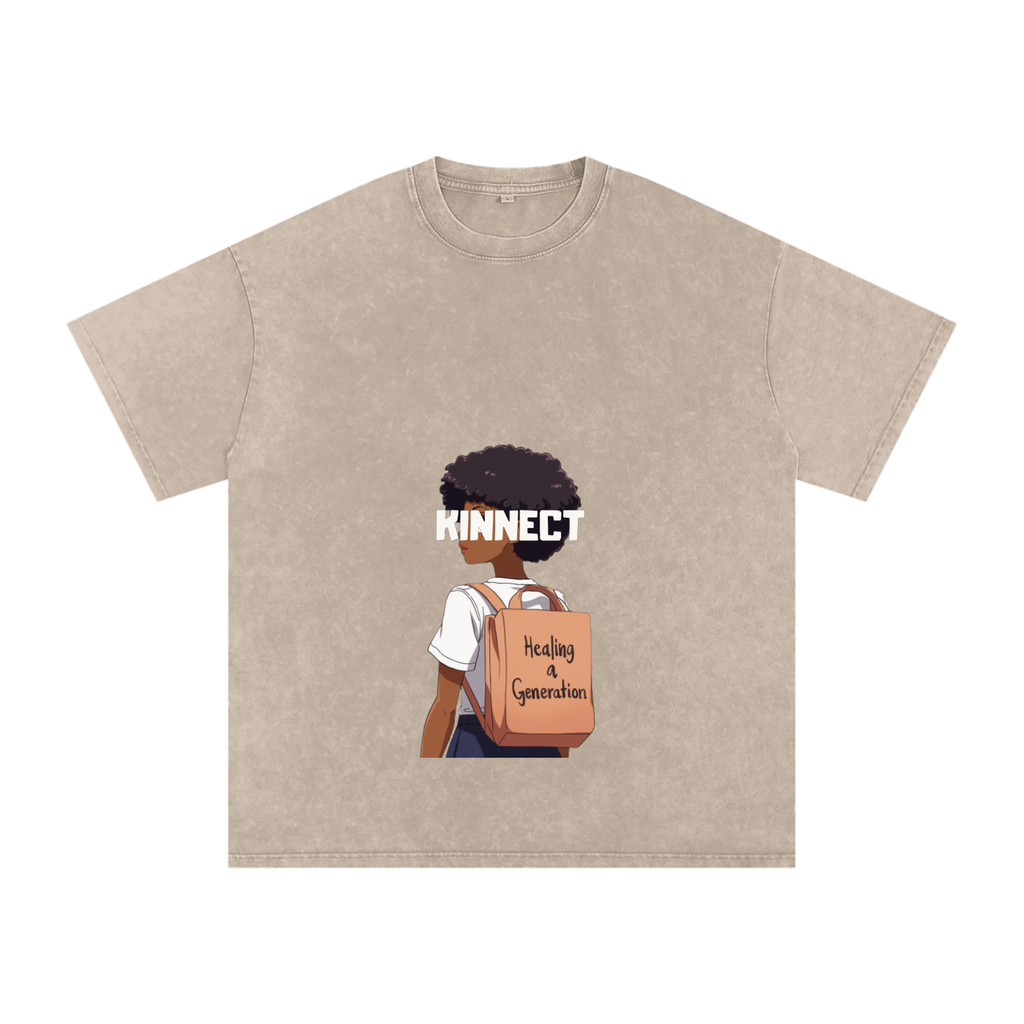 Snow Washed Oversized Cotton T-Shirt