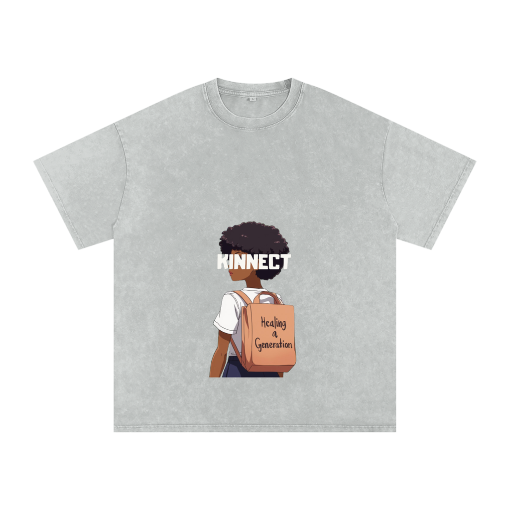 Snow Washed Oversized Cotton T-Shirt